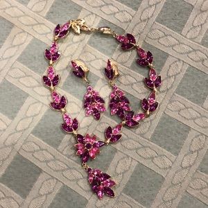 Necklace matching clip Earrings